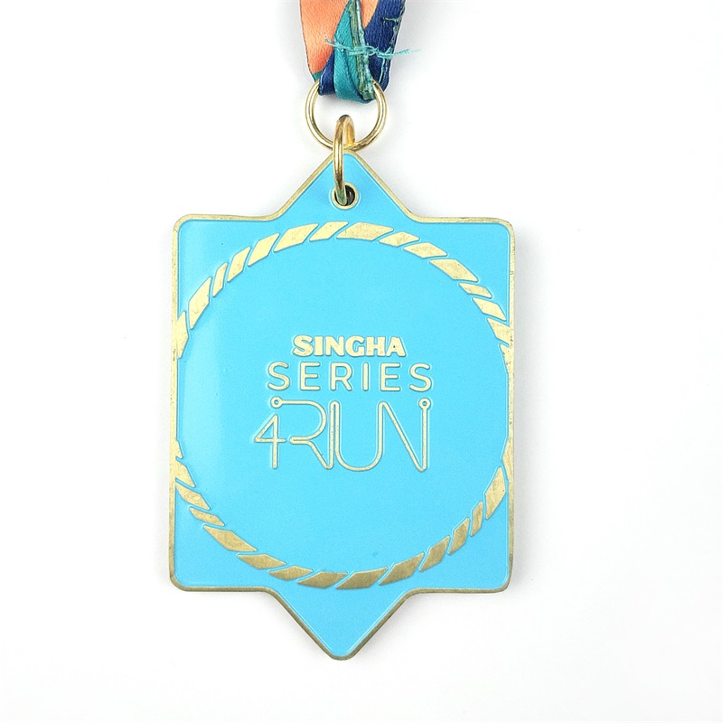 Award Marathon som kör anpassad metallsportmedalj Interlocking Medal