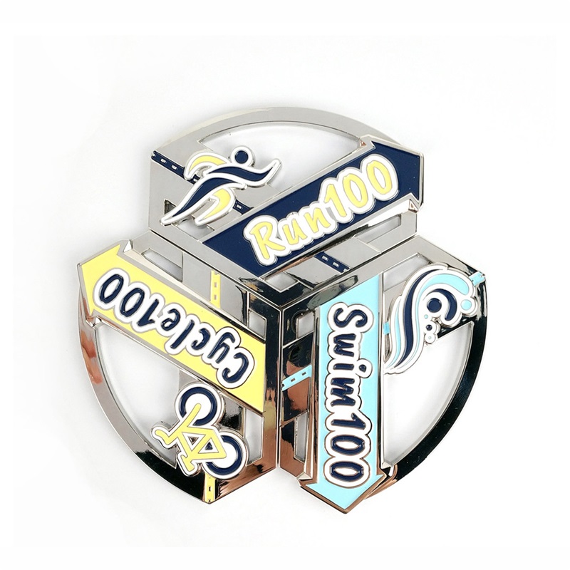 Tilldela medaljer Anpassade antika medaljer Rebin Design 3D Triathlon Medal