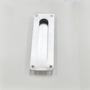 7,09 tum infälld fingerflush drag för fickdörrskåpsdörr, skjutdörrhandtag, borstat rostfritt stål rektangulära dörrar drar hårdvara