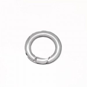 Öppningsbar O-ring trigger runda snap carabiner fjäderring rundanyckel ring plånbok metall keychain