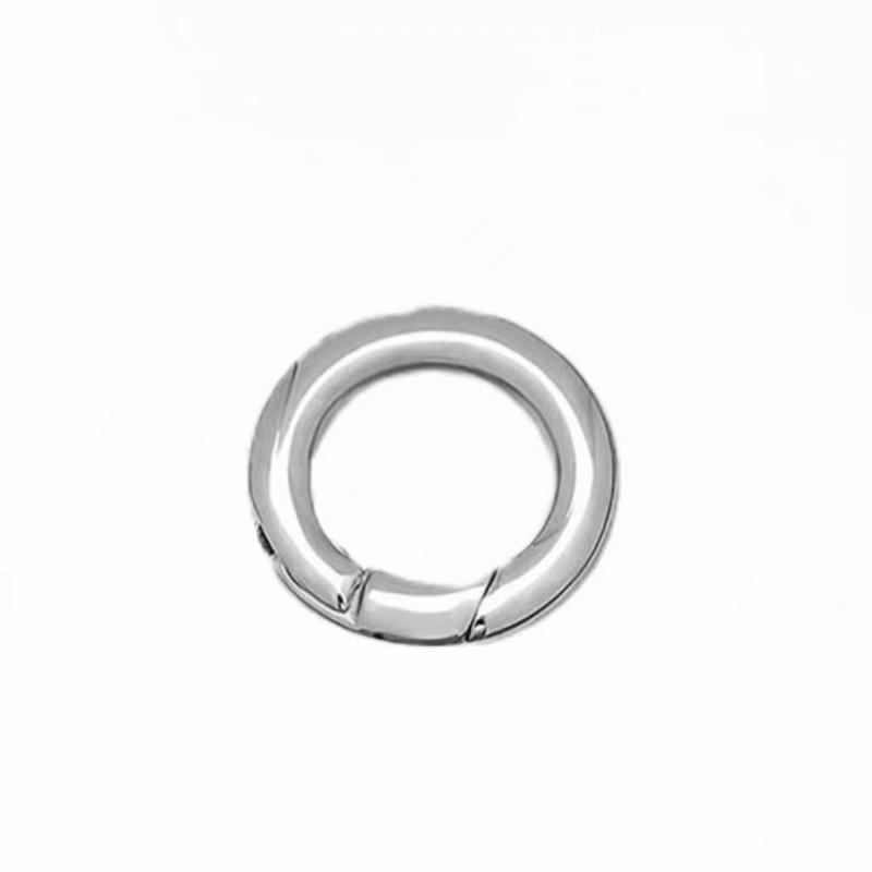 Öppningsbar O-ring trigger runda snap carabiner fjäderring rundanyckel ring plånbok metall keychain
