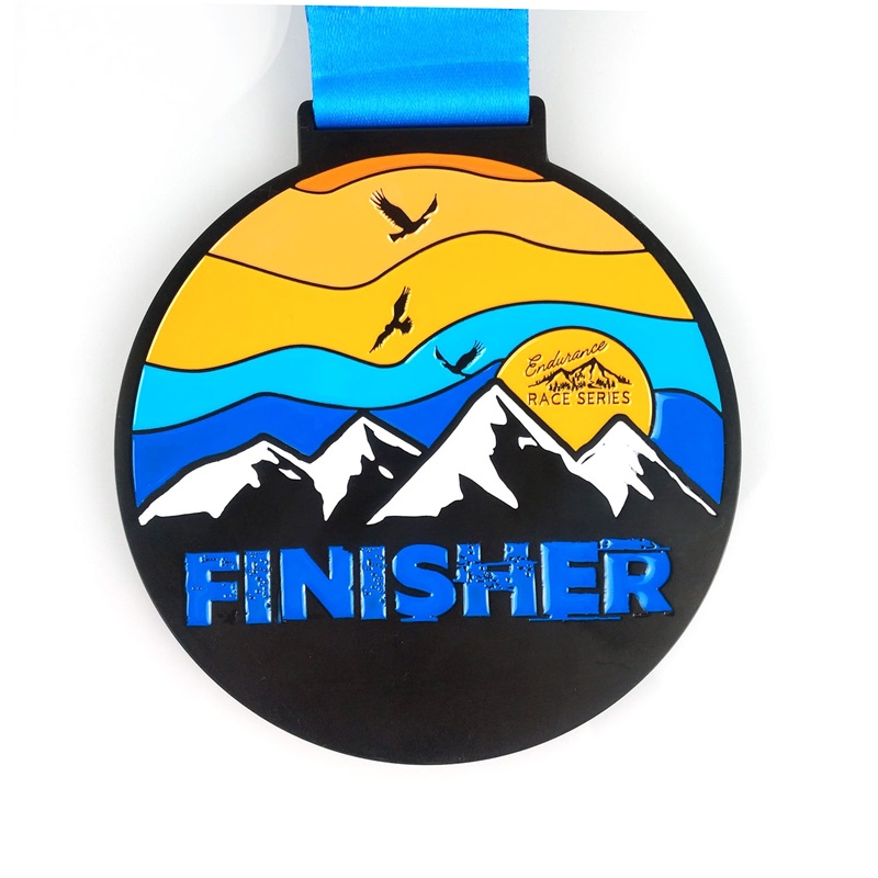 Gag Factory Custom Logo Award Medales With Ribbon Blank Gold Silver Bronze Honor Cycling Running Marathon Metal Sports Medal
