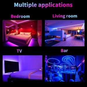 12V Smart Control Inomhusdekoration Vattentät SMD 5050 LED RGB Strip Lights