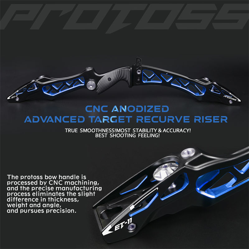 210080-10 25 tum svart&blue färg ILF Recurve Bow Riser