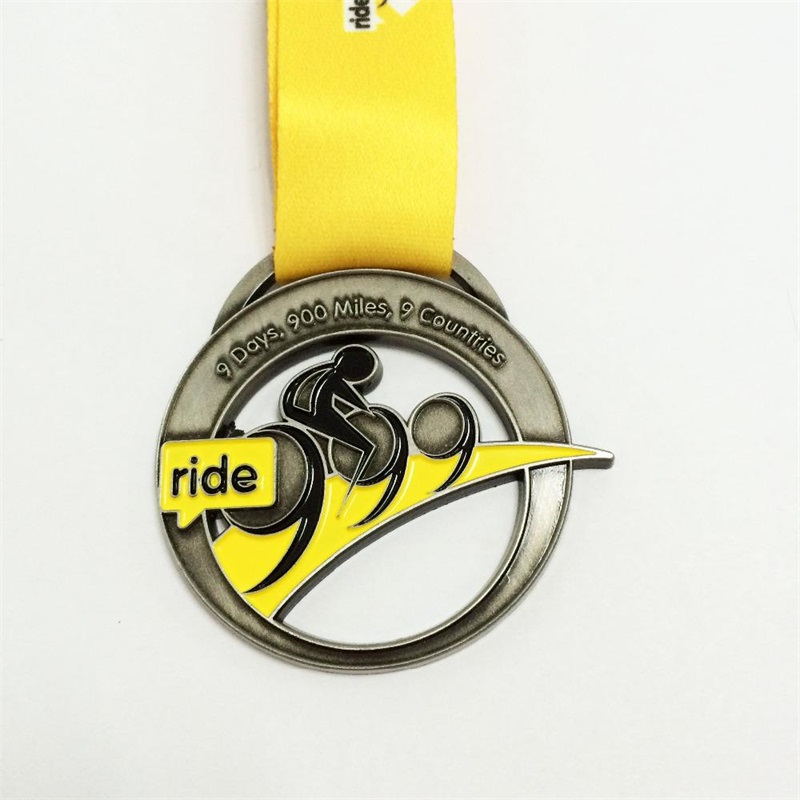Sport Medal Factory Metal Cyklingmedaljer Anpassade 3D -cykelmedaljer