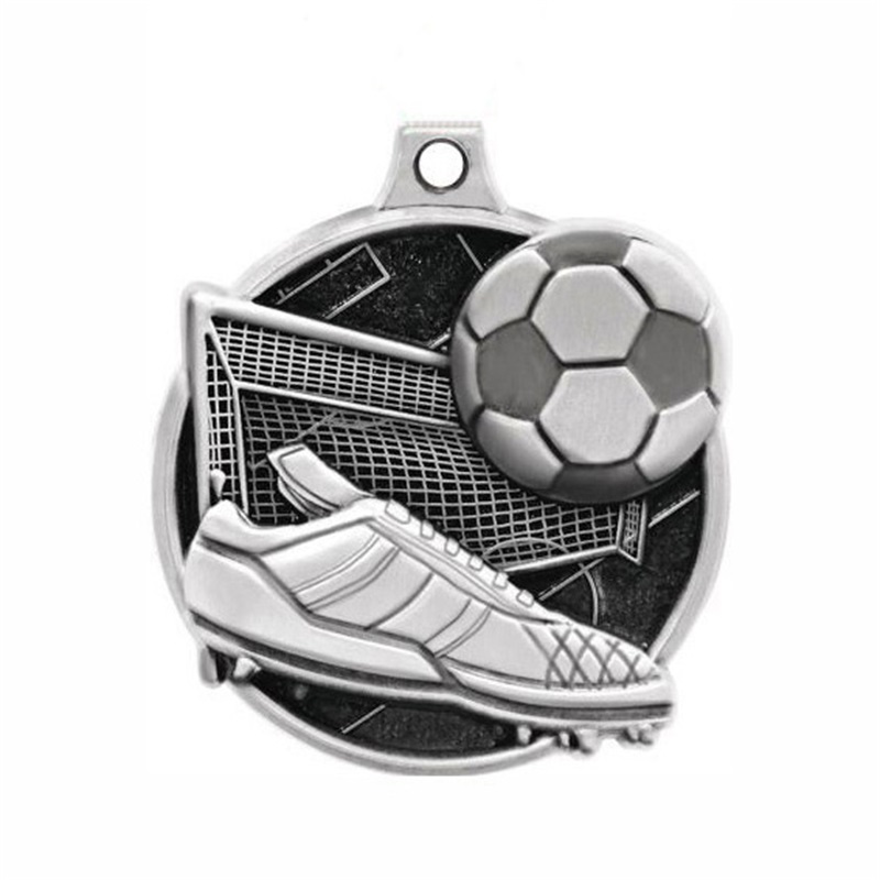 OEM tillverkar anpassad fotbollsguld 3D -medaljer fotbollslopp som kör metall maraton sportmedalj med band