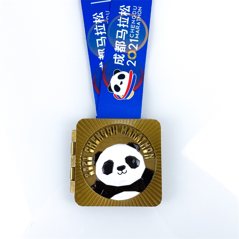 Panda Designkvalitet Custom Marathon Medal Metal Sport Medal