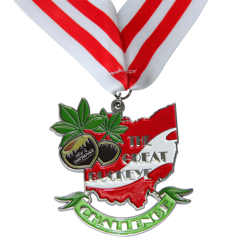 PR -antik Nickel 3D Rugby Trophy Blank Sports Medal med band