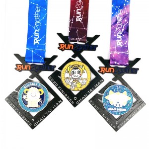 Anpassad maraton Half Marathon Sport Medal grossist Runda formmedaljer