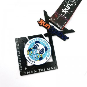 Fabrik grossist zinklegering souvenir plätering svart djur display metallmedalj