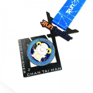 Fabrik grossist zinklegering souvenir plätering svart djur display metallmedalj