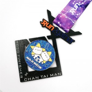 Fabrik grossist zinklegering souvenir plätering svart djur display metallmedalj