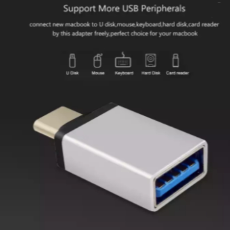 Nickelpläterad USB-typ A-svansuttag 3-i-1 PC DIY-adapter.