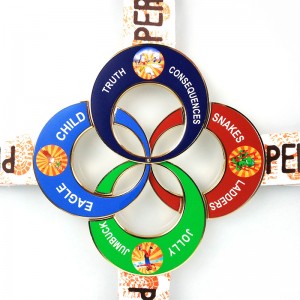 Billiga anpassade metallutmärkelser Kombinationsmedalj