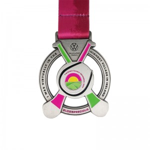 Anpassad sublimering Metal Hollow Championship Race Medal Cut Out Metal Medaljer