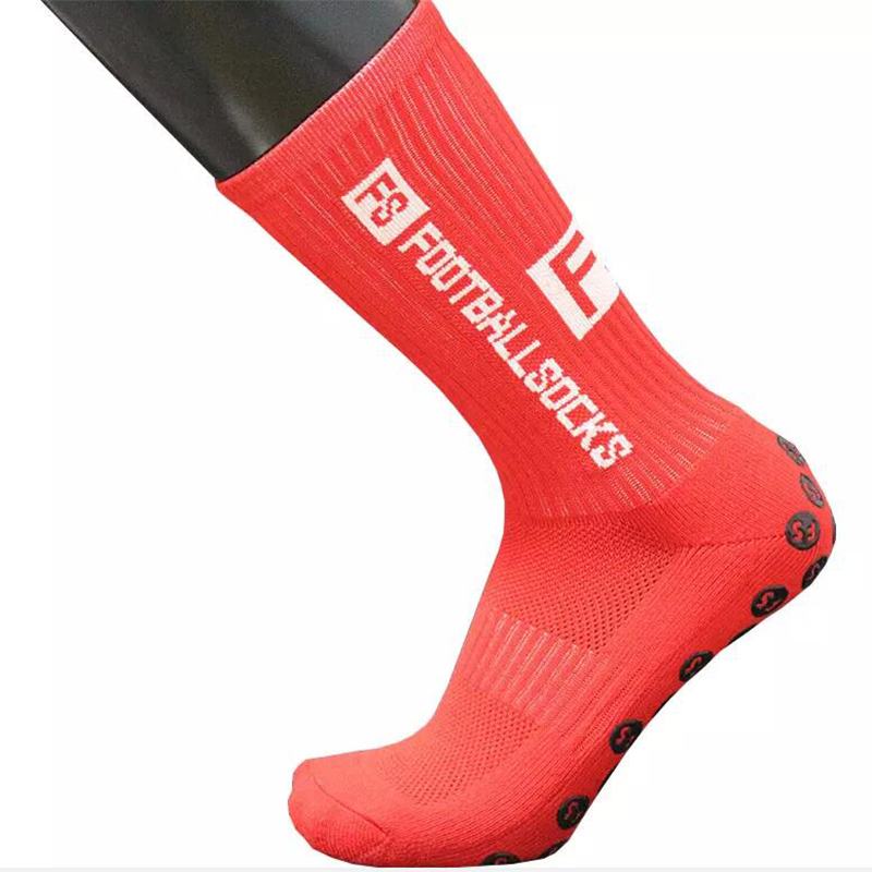 Högkvalitativ sport Men Crew Socks Custom Grip Anti Slip Soccer Football Socks