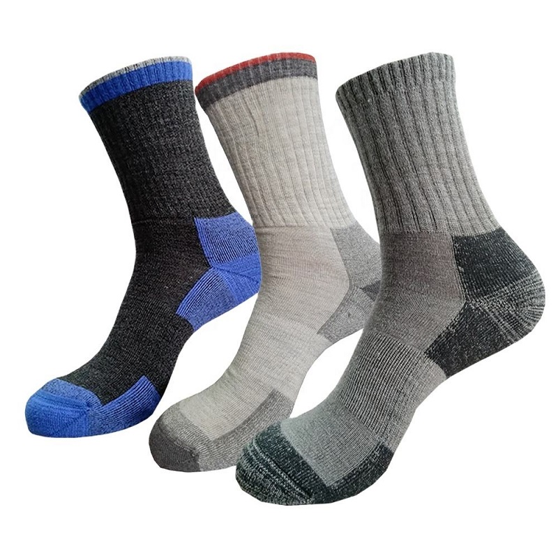 Winter Premium Marino Wool Micro Crew Socks Thermal Walking Merino Wool Running Socks