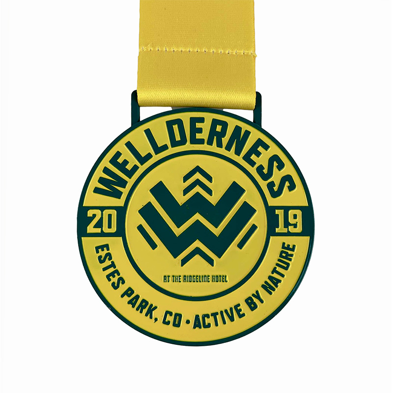 Zinklegering Die Casting Medal 18K Gold Plated Medallion Medal UV Print