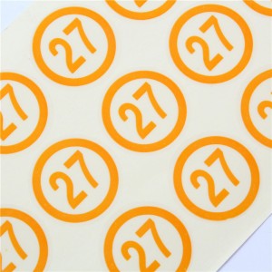 Högkvalitativ klistermärke mednummer, anpassningsbar designklistermärke, bärbar och flexibel klistermärke
