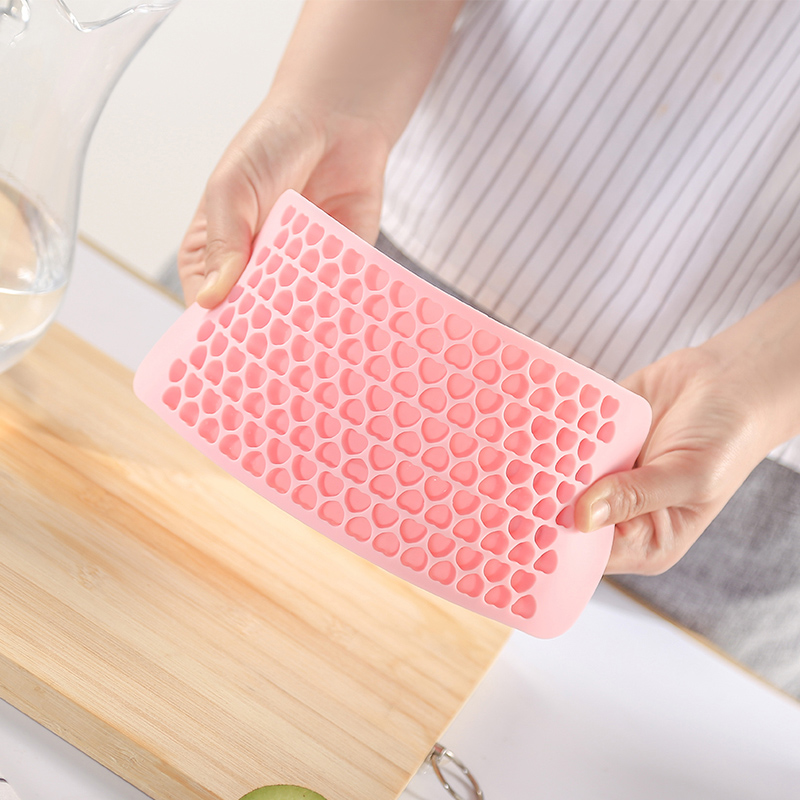 Silikon Mini Ice Cube-brickor, 150 hjärtformade bitar Krossade isformar Enkel frigörande små isbitar för kylning av whisky cocktails, köksgadgets stapelbara isfack, frys special tillbehörsverktyg