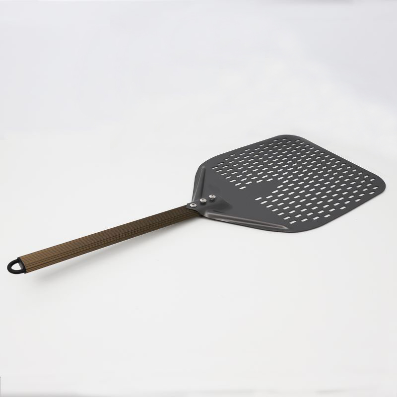 Avtagbar aluminiumhandtag Anodiserad 8inch 10 -tums perforerade aluminiumpizza Peel Pizza Shovel Pizza Spatula Pizza Paddel Ugn Tillbehör