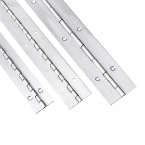 Anpassat långt gångjärn 201#304#tjocklek1.5mm rostfritt stål piano gångjärn kontinuerligt rad skåp piano gångjärn