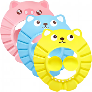 Justerbar mjuk baby badchampo duschskydd hatt eva barn öron duschkappbit baby dusch mössa för småbarn