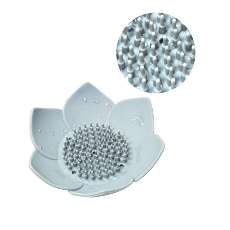 Silikon tvålhållare tvålskålar med dränering av bar tvålhållare för dusch med elegant lotus form silikon tvålfack resor tvålbehållare för dusch kök badrum hotell hotell