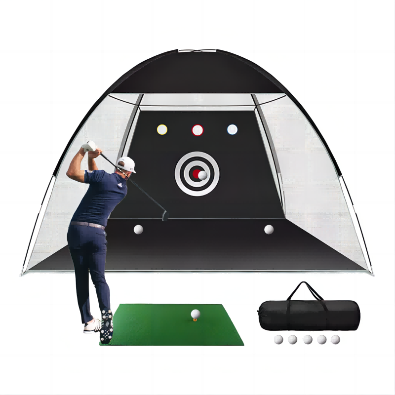 Outdoor Training Golf träffar Nets övningskörning med matta