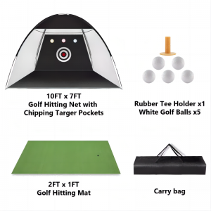 Outdoor Training Golf träffar Nets övningskörning med matta