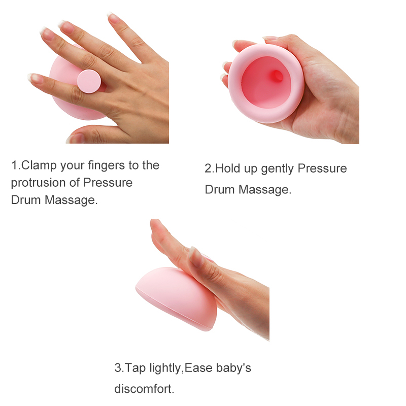 Silicone Baby Belch Patter, Children's Belch Flatus Flapping Tool, Baby Palm Cup Massager, hälsosam, miljövänlig och lätt att rengöra