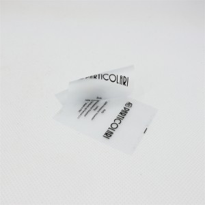 Transparent tryckt fraktmärke