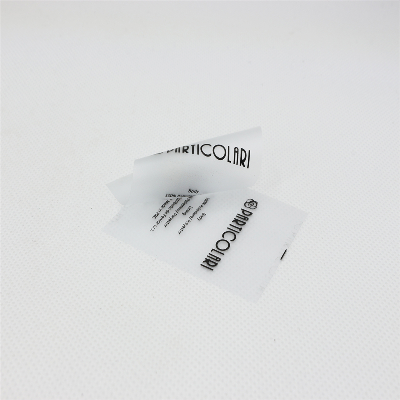 Transparent tryckt fraktmärke