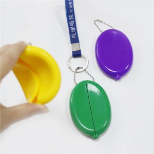 Silikon Oval Coin Purse Coin Bag, Men \\\\ \'s/women \\\\\' s väska med kedja, matkvalitetssilikonväska, miljövänlig och vattentät