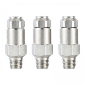 Rostfritt stål hydraulisk atomiserande LNN -munstycksfuktighet Luft Atomiserande fin dimspray munstycke vatten atomiserande spray munstycke