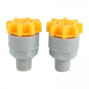 PP plast Snabb frisläppning och demontera spray munstycke Industrial Vee Jet -munstycke med full kon&platt fläktmönstersprutning