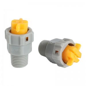 PP plast Snabb frisläppning och demontera spray munstycke Industrial Vee Jet -munstycke med full kon&platt fläktmönstersprutning