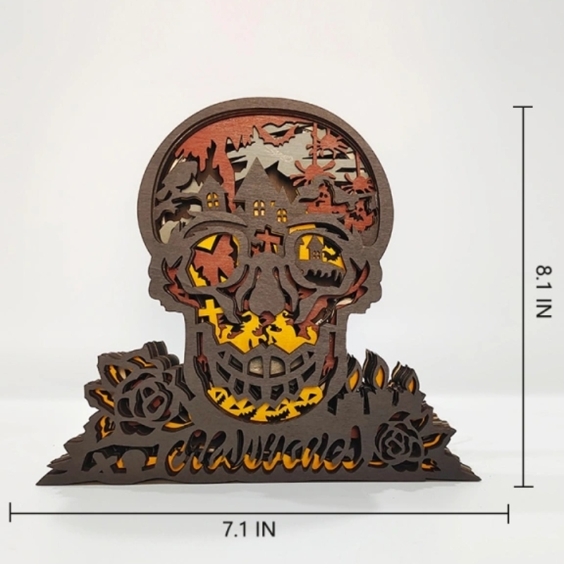 3d skelett trähantverksdekoration