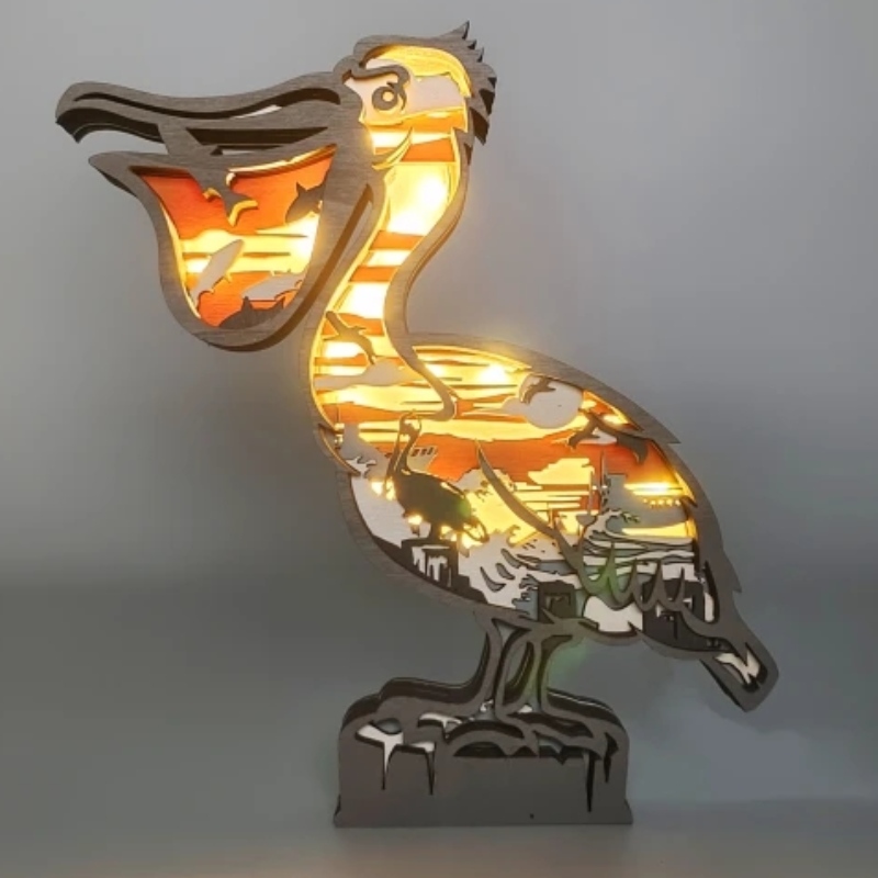 3D trä hantverk prydnader för fåglar