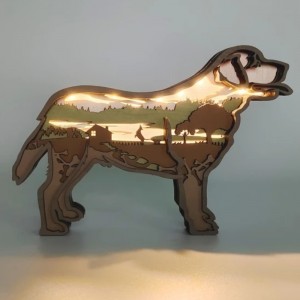 3d Labrador Animal Wood Craft Decoration
