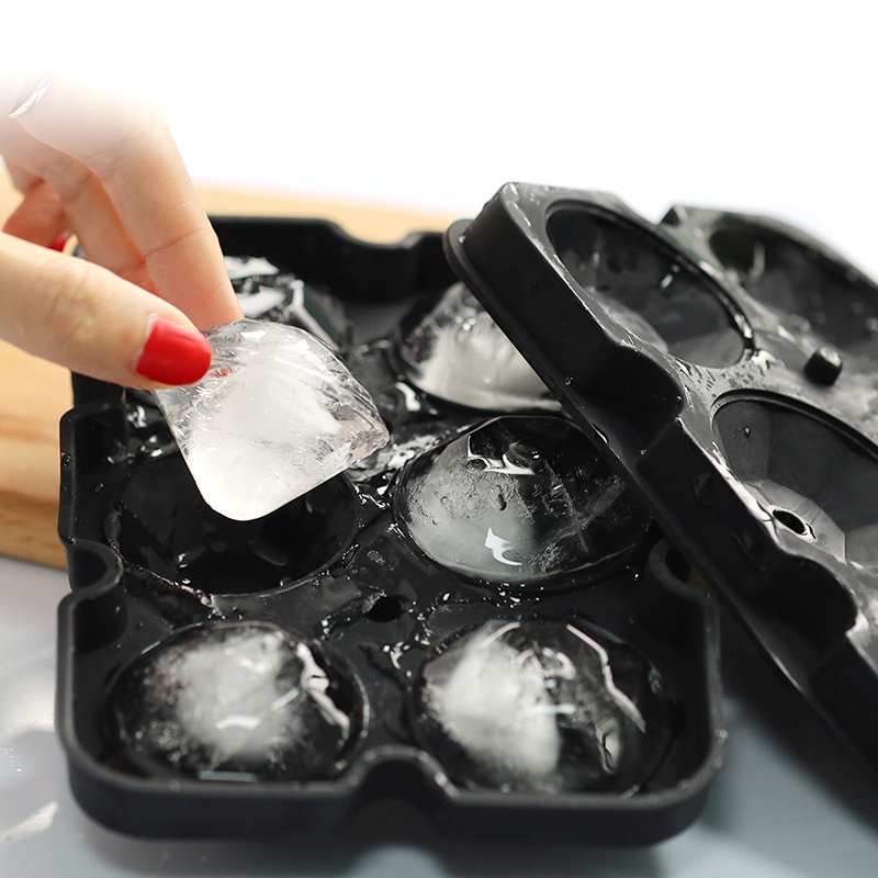 Diamond Ice Cube Forms återanvändbara silikon Flexibla 6-isfackstillverkare med lock för kylande whisky cocktails, Easy Release Stapelbara isfack med omslag