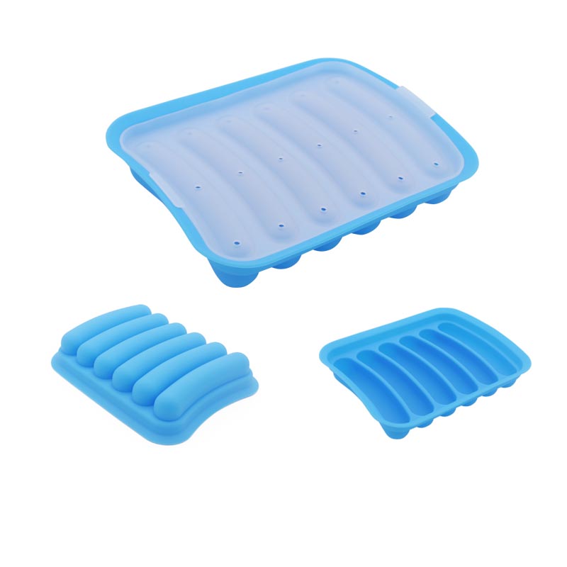 Icke-stick silikonsalvformar för hemlagade korv, DIY-korv, BPA-fria, ugn och mikrovågsäker korvformar