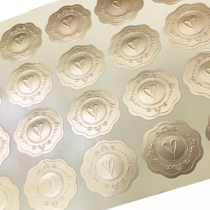 Anpassad het stämpling självhäftande etiketter