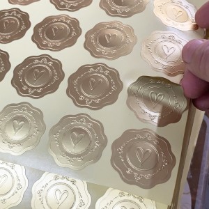 Anpassad het stämpling självhäftande etiketter