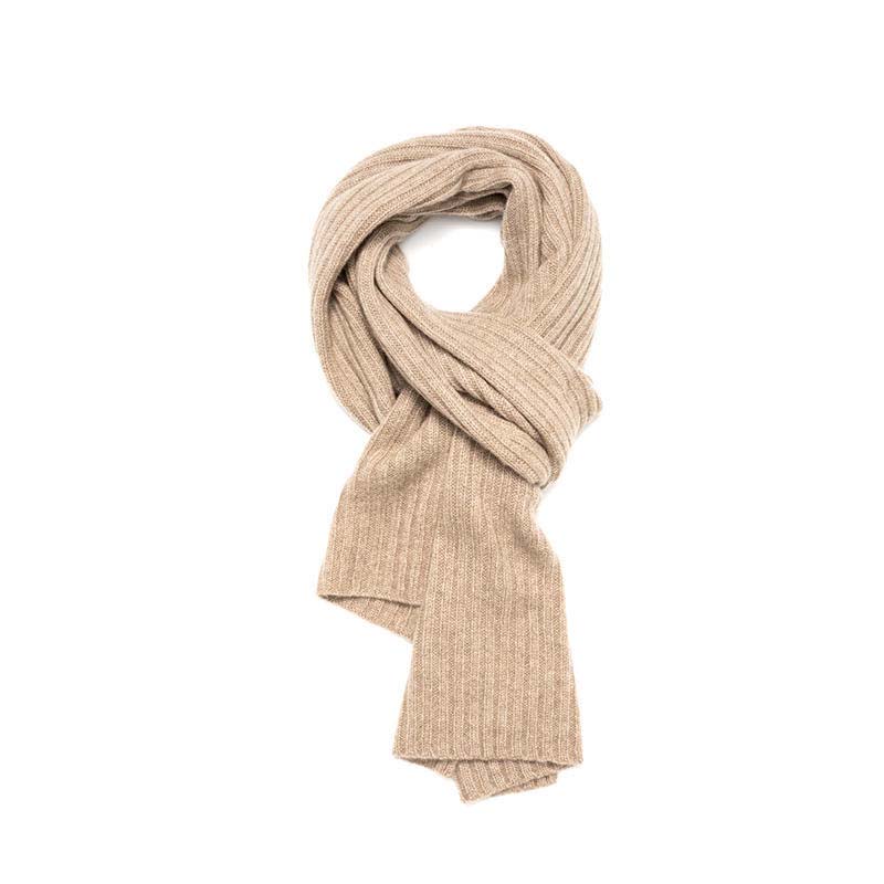 Partihandel mongolisk kashmir rib stickad halsduk kvinnor elegant pashmina kashmir lyx kashmir halsduk