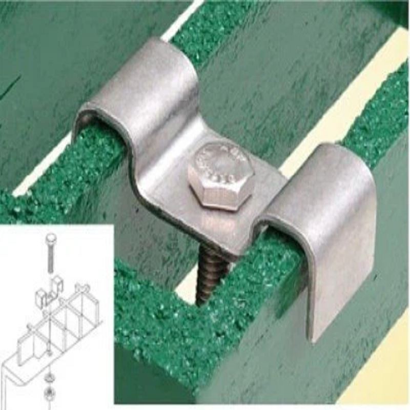 Rostfritt stål FRP GRP Fiberglass Griting M Clip med spik och bult