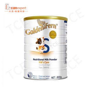 Tce-Factory Supply Food Grade Metal Can Cmyk/PMS Color/prägling tinplattpulver mjölkburk