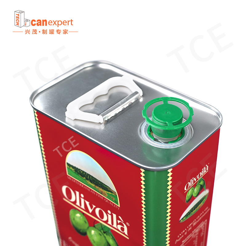 3L matkvalitet rektangulär extra jungfru olivolja tenn kan 2 liter/litre rektangel matoljeförpackning tenn kan