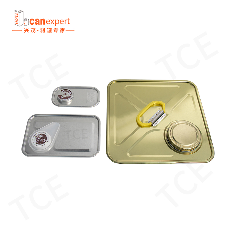 TCE- FACTORY HOT SALE 1LACCESSORIES OF QUADRATE TIN CANS 0,23 mm tennburkar tillbehör