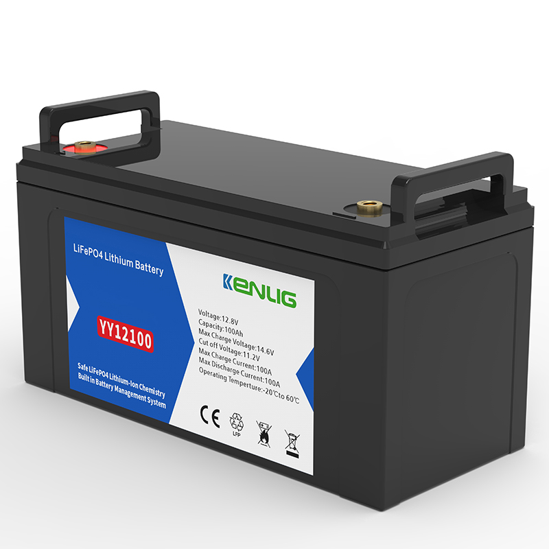Kenlig Portable Plastic Battery Pack 12.8V 100/120/150/200AH Används i Home Commercial Solar Energy Storage System litiumbatteri